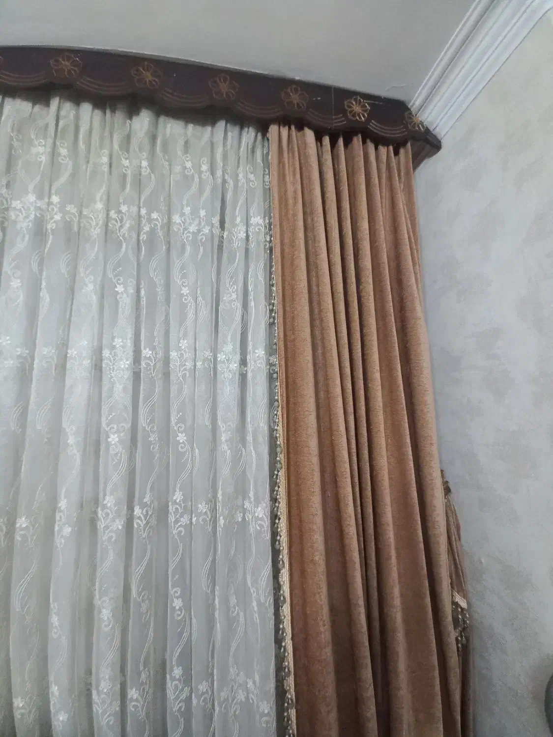 پرده|پرده، رانر، رومیزی|کرج, شهرک پردیسان|دیوار