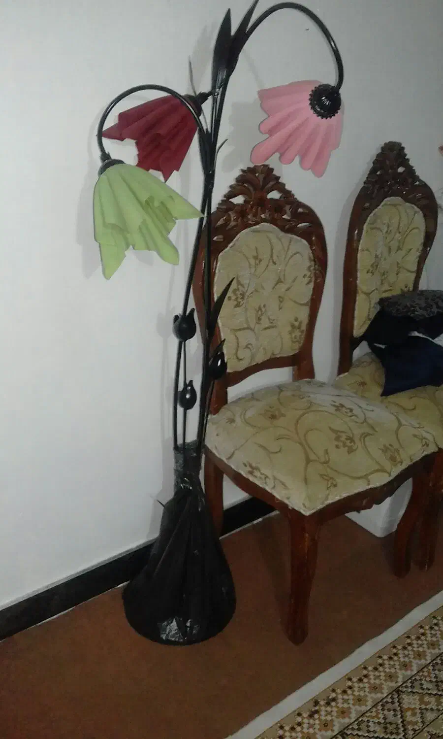 اباژور سه شعله فلزیاباژور|چراغ خواب و آباژور|مهاباد (آذربایجان غربی), |دیوار