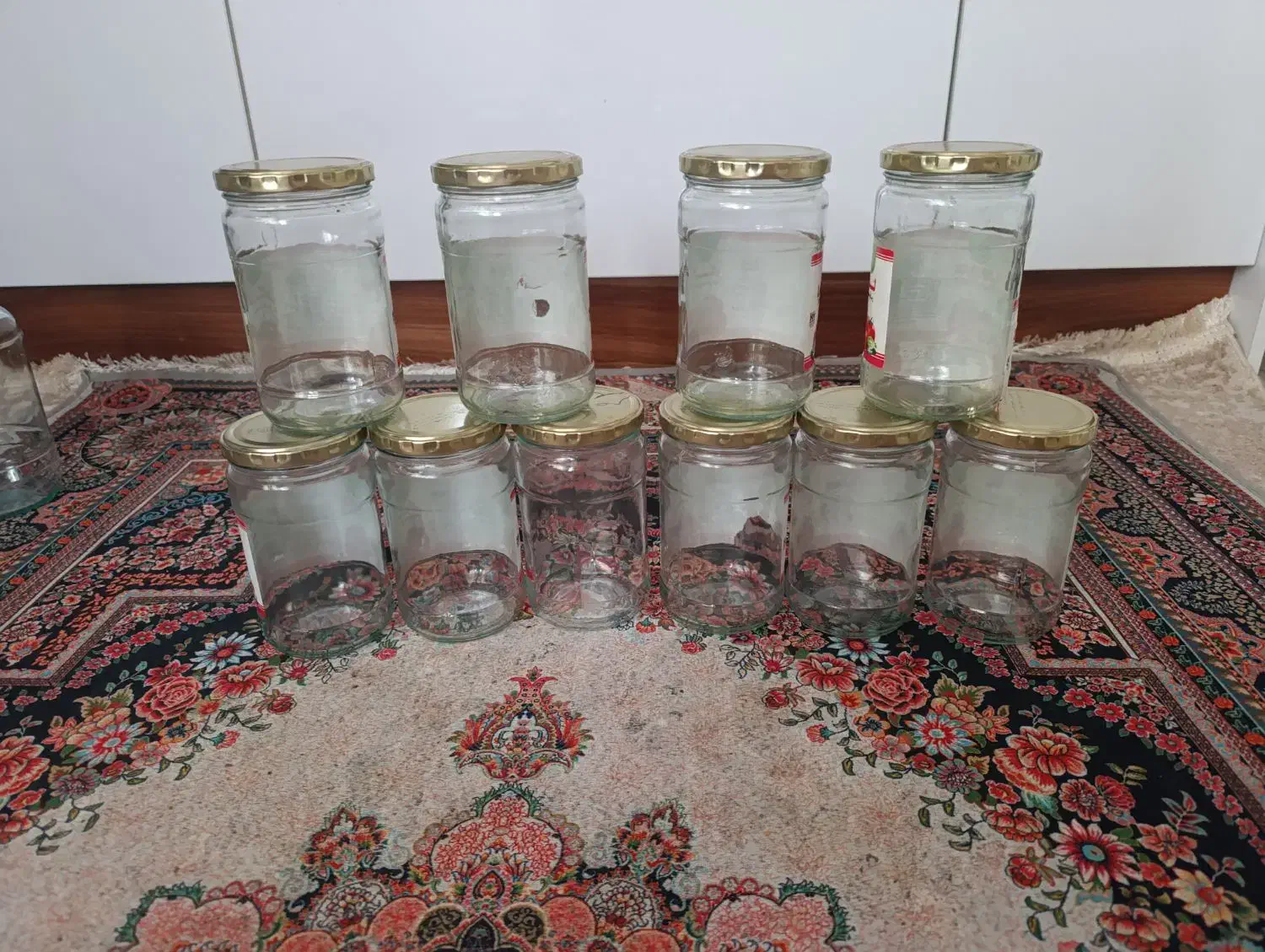 ده عدد شیشه یک کیلویی|ظروف نگهدارنده، پلاستیکی، یک‌بارمصرف|املش, |دیوار