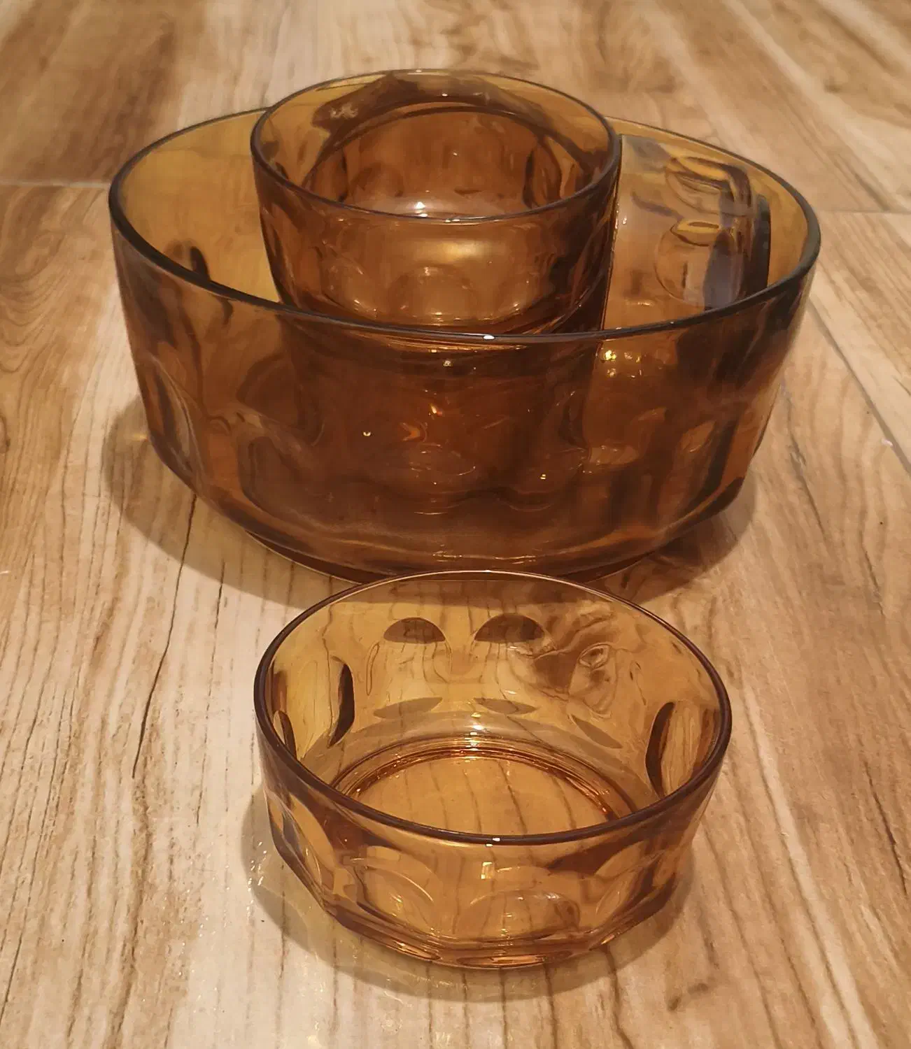 هفت پارچه عسلی رنگ  قدیمی فرانسه|کلکسیون اشیاء عتیقه|رشت, منظریه|دیوار