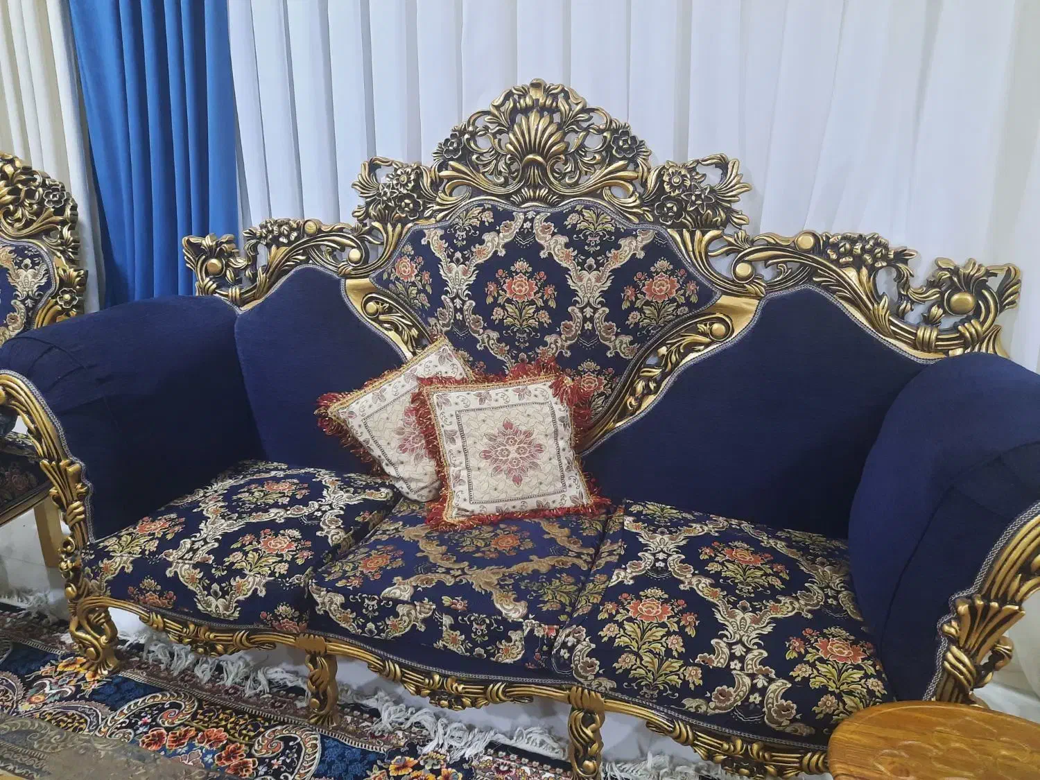 مبلمان سلطنتی نه نفره|مبلمان خانگی و میز عسلی|دورود, |دیوار