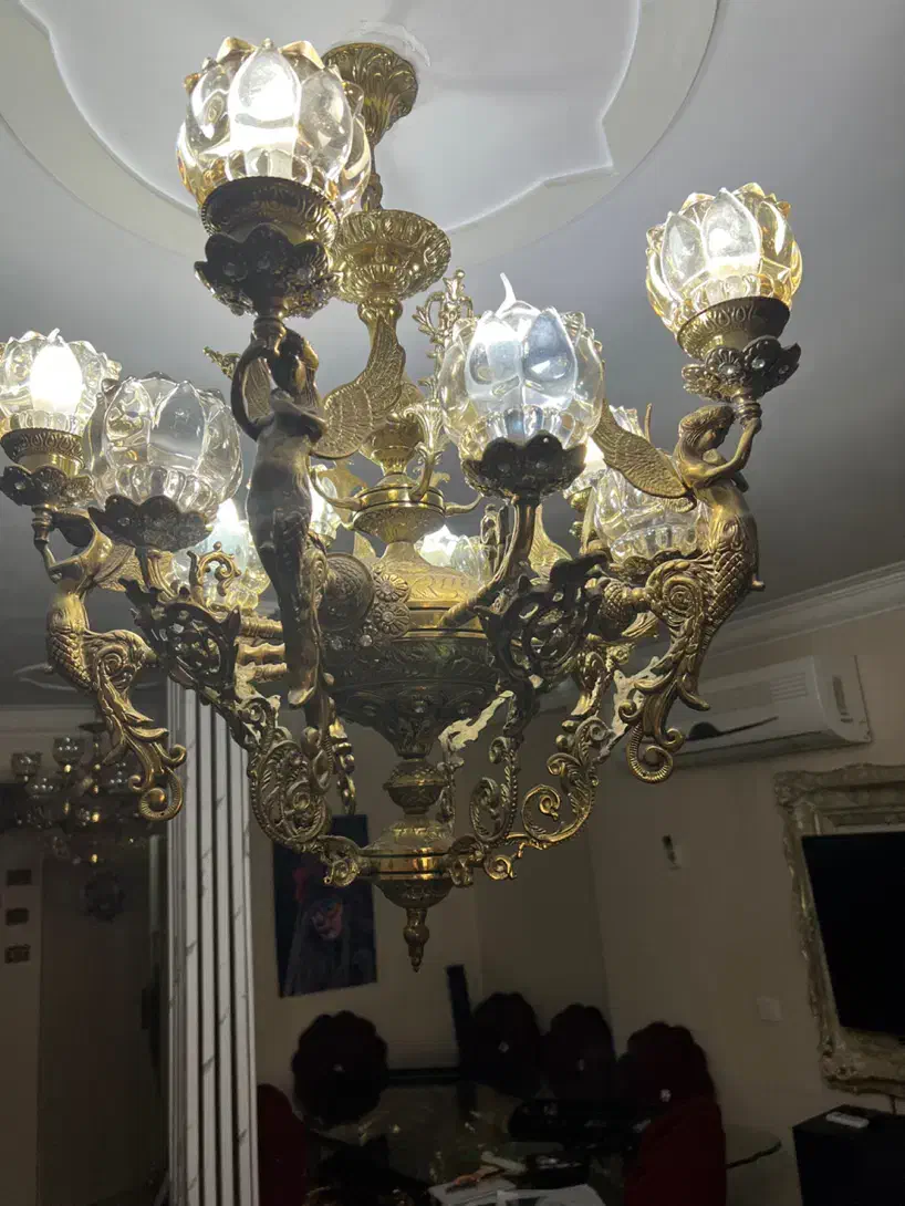 لوستر برنز طرح فرشته|لوستر و چراغ آویز|تهران, تهرانپارس غربی|دیوار