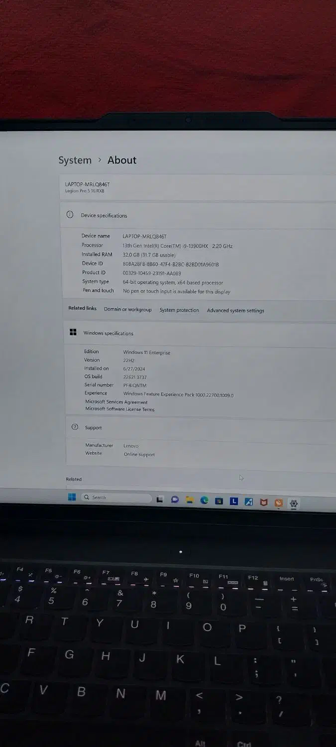 لپ تاپ لنوو لژیون 5 پرو  core i9|رایانه همراه|تهران, امام حسین|دیوار