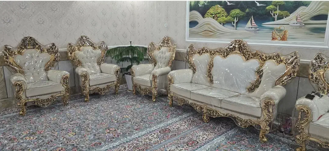 مبل 9نفر سلطنتی|مبلمان خانگی و میز عسلی|الیگودرز, |دیوار