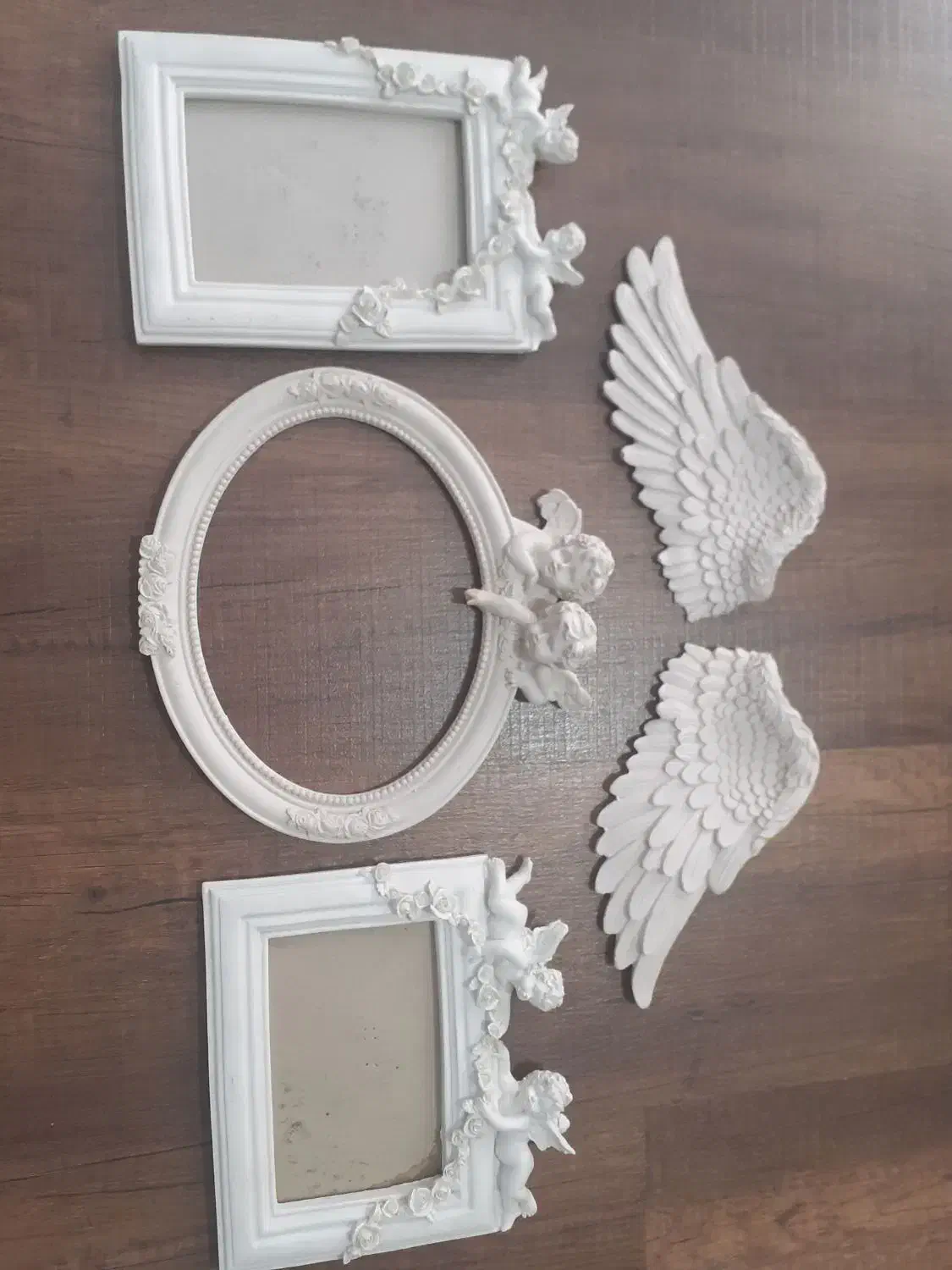 ۳عدد قاب عکس پلی استر یک جفت بال فرشته دیوارکوب|تابلو، نقاشی، عکس|خرمدره, |دیوار