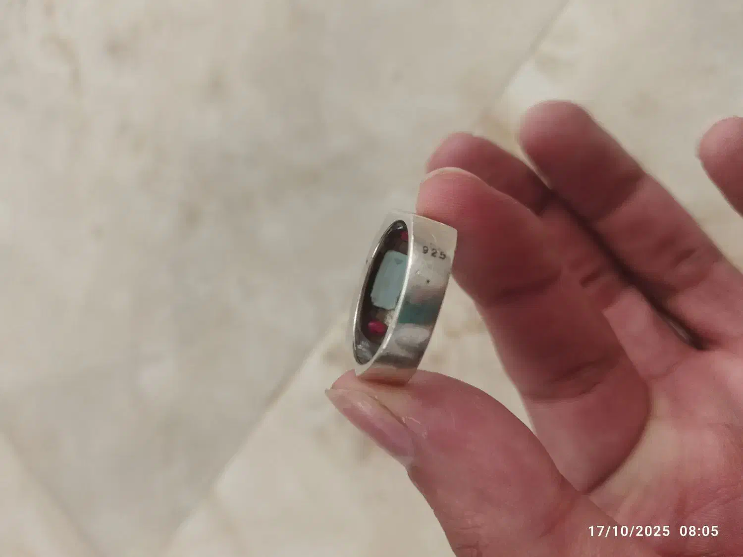 انگشتره نقره ۹۲۵ نگین توپاز لندن یاقوت آفریقا|جواهرات|ورامین, ورامین|دیوار