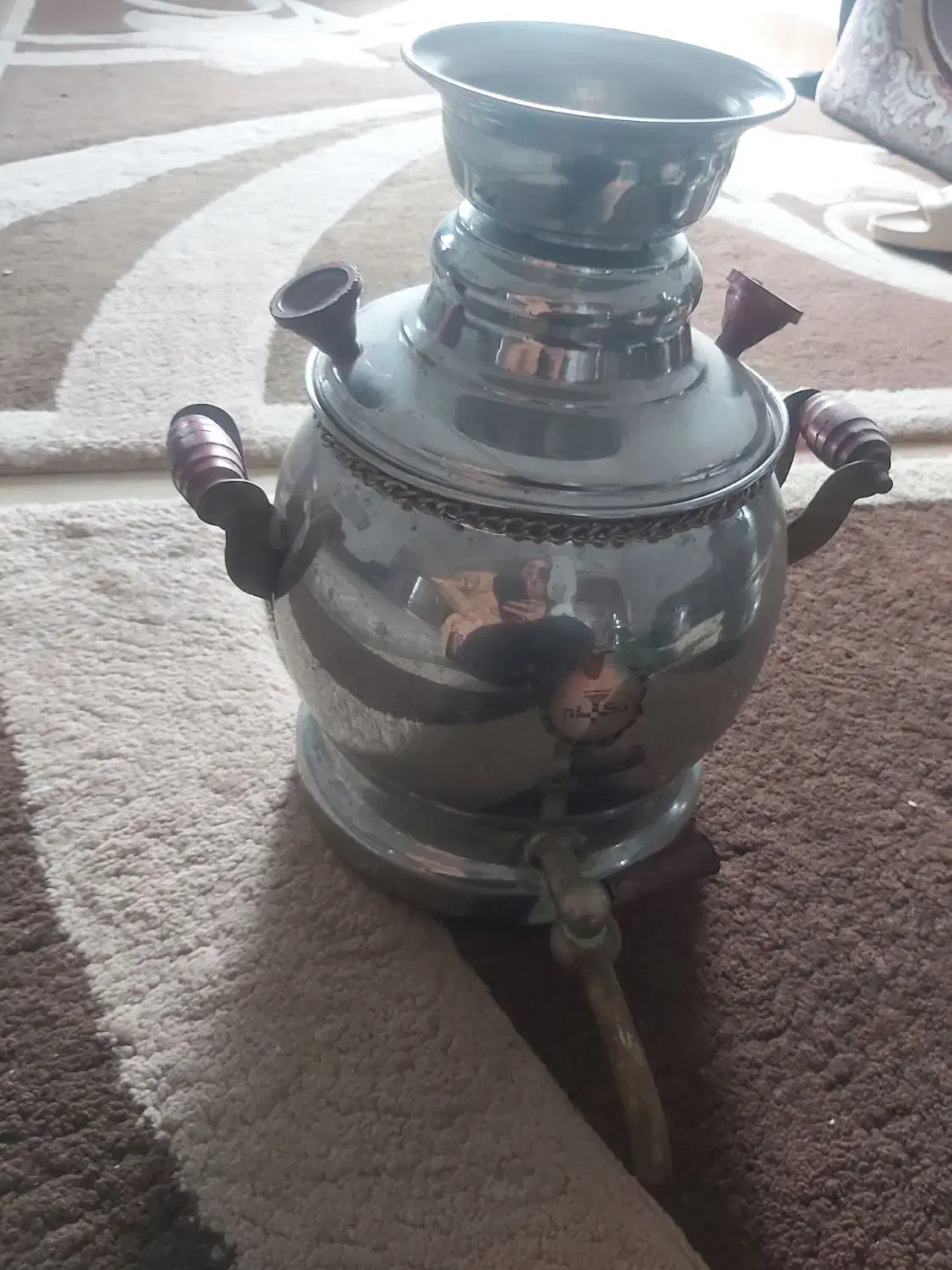 سماور شیردار روی گازی|قوری، کتری، قهوه‌ساز دستی|هادی شهر, |دیوار