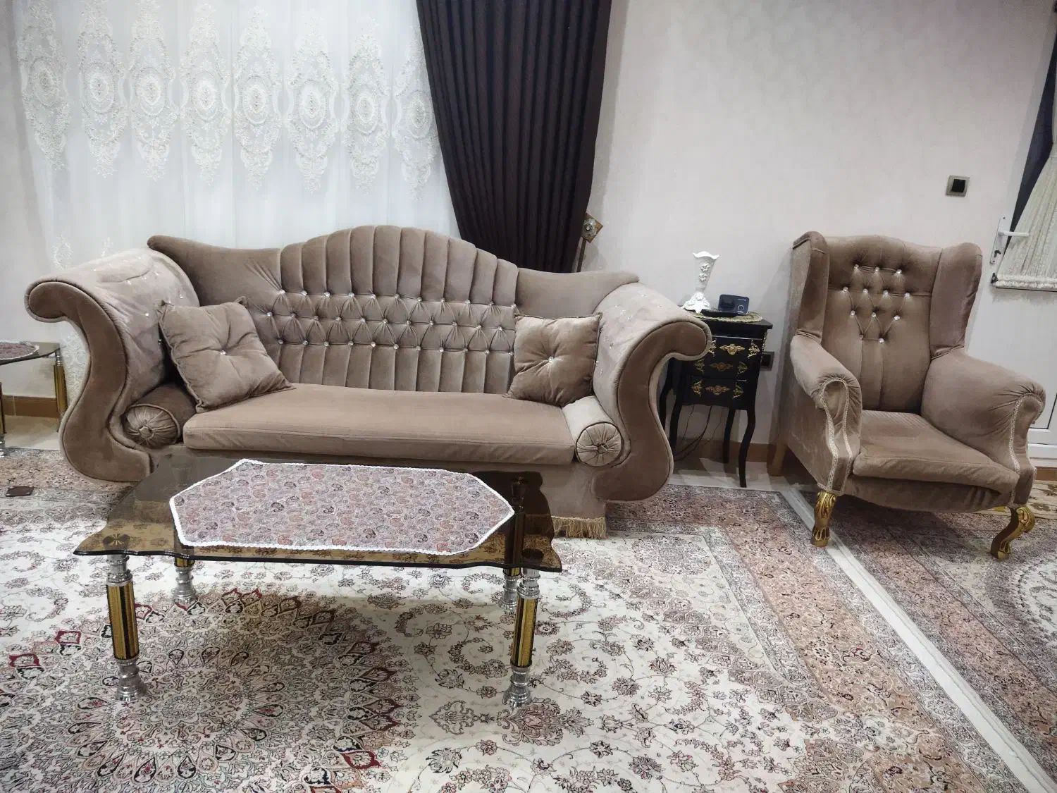 مبل ۶ نفره|مبلمان خانگی و میز عسلی|قروه, |دیوار