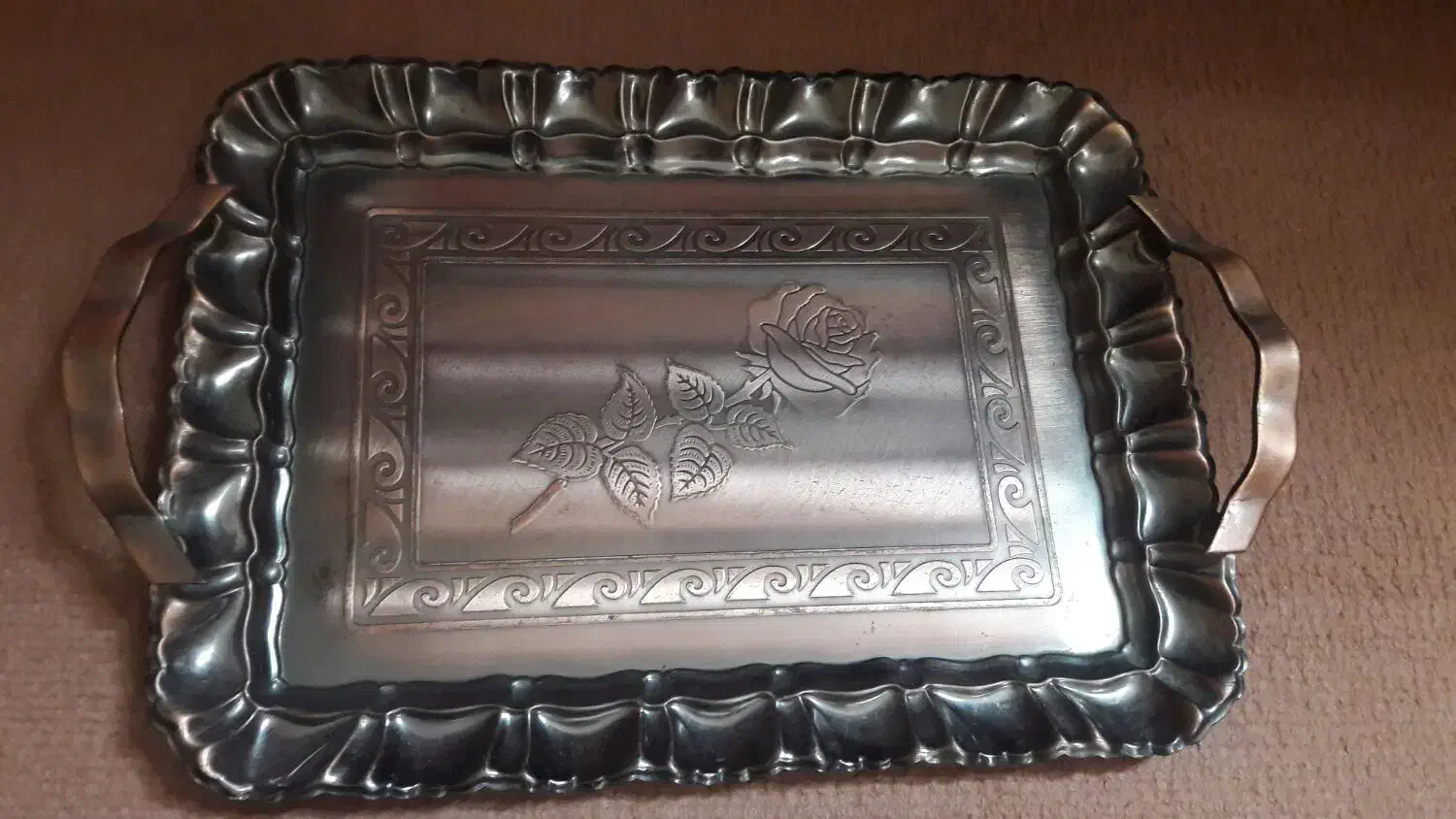 سینی،شمعدان درب قابلمه و بشقاب|ظروف سرو و پذیرایی|قزوین, |دیوار