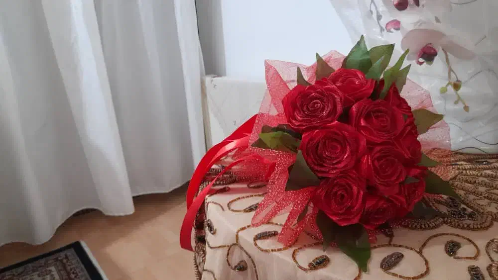 گلهای روبانی|گل مصنوعی|ارومیه, |دیوار