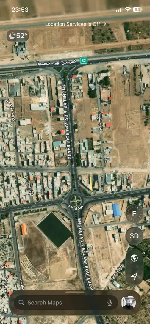 زمین ۵۸۰ متر تجاری مسکونی دو‌کله بالاتراز میدان حر|فروش زمین و ملک کلنگی|ابهر, |دیوار