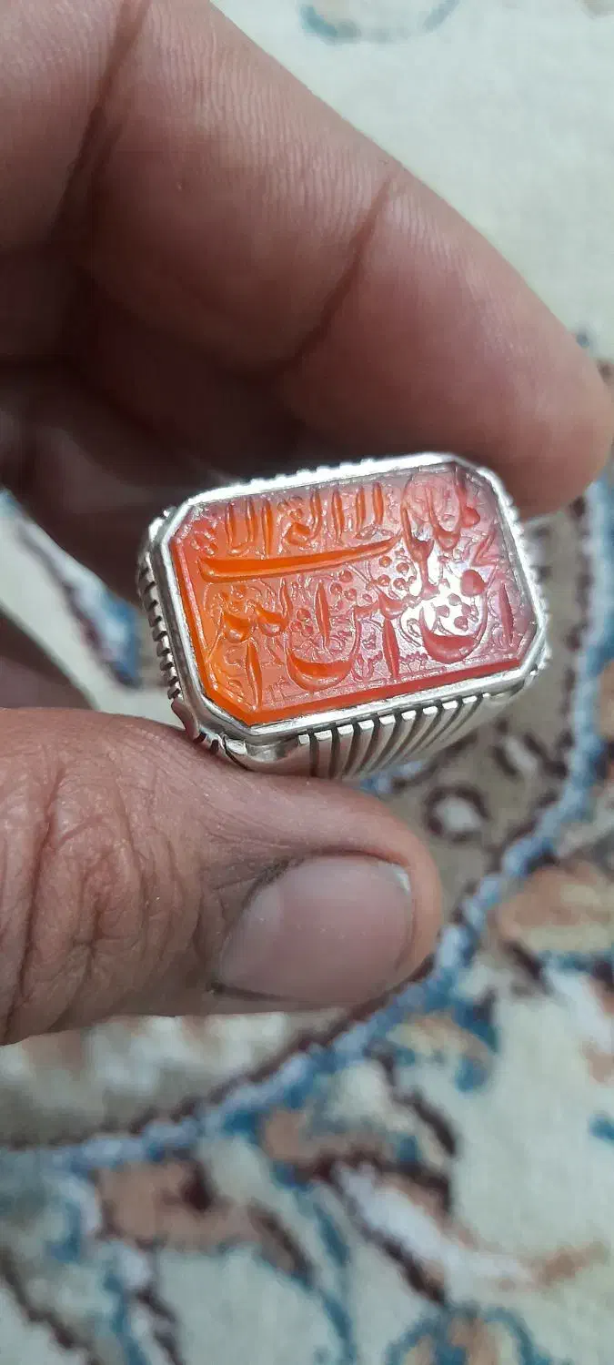 انگشتر خط یمن پرتقالی|جواهرات|خرم‌آباد, |دیوار