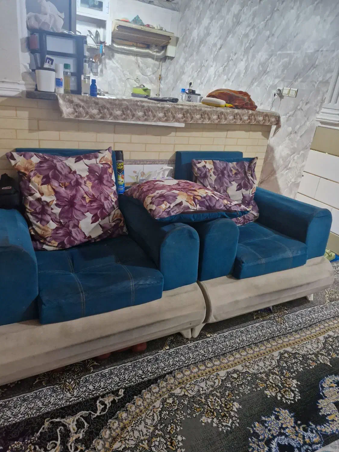 ۲عدد مبل تکی فقط تمیزکردن میخواد بدون پارگی|مبلمان خانگی و میز عسلی|بندر ماهشهر, |دیوار