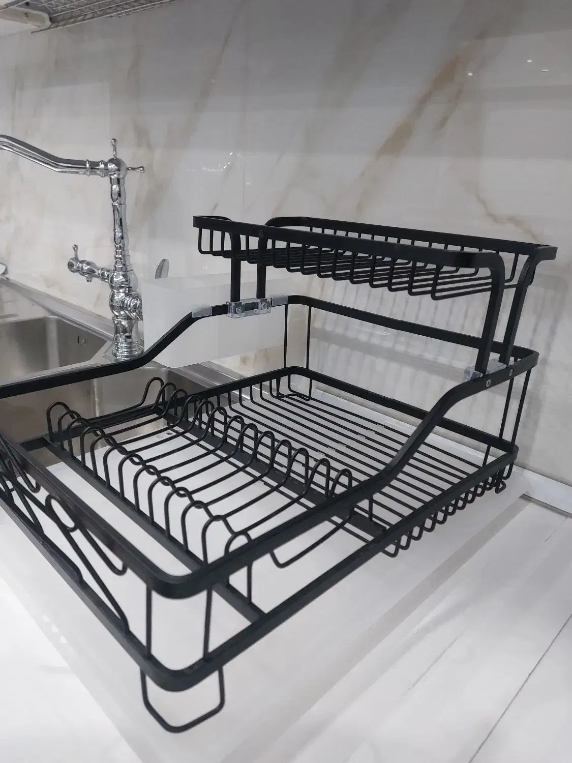 جای ظرفی دوطبقه همراه با جا قاشقی وسینی آب گیر|آبچکان و نظمدهنده ظروف|بندر امام خمینی, |دیوار