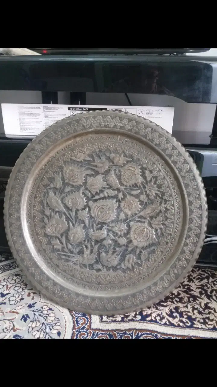 سینی مسی قلمکاری اصفهان|صنایع دستی و سایر لوازم تزئینی|قم, پردیسان|دیوار