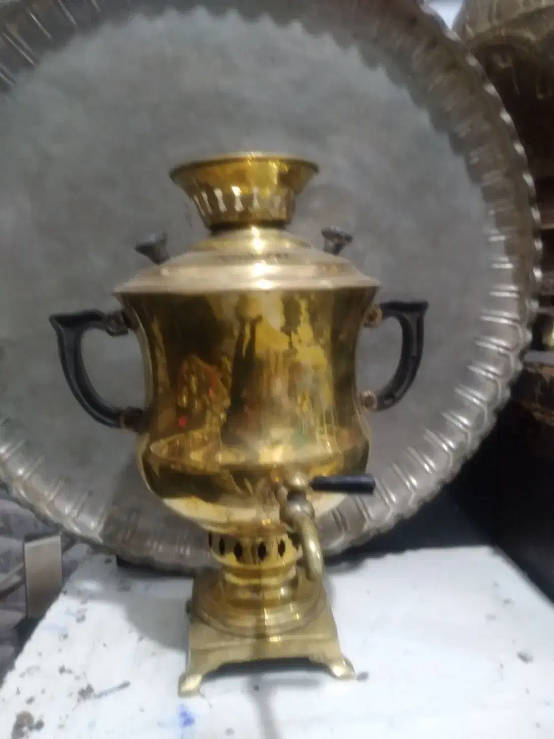 سماور زغالی قدیمی|کلکسیون اشیاء عتیقه|تربت جام, معدآباد|دیوار