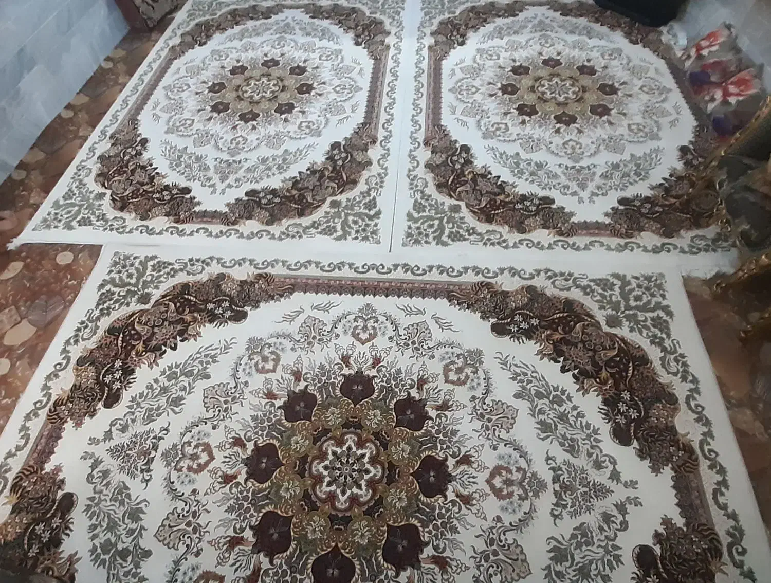 چهار تخته فرش 9متری مبلغ 25000000|فرش|کهک, |دیوار