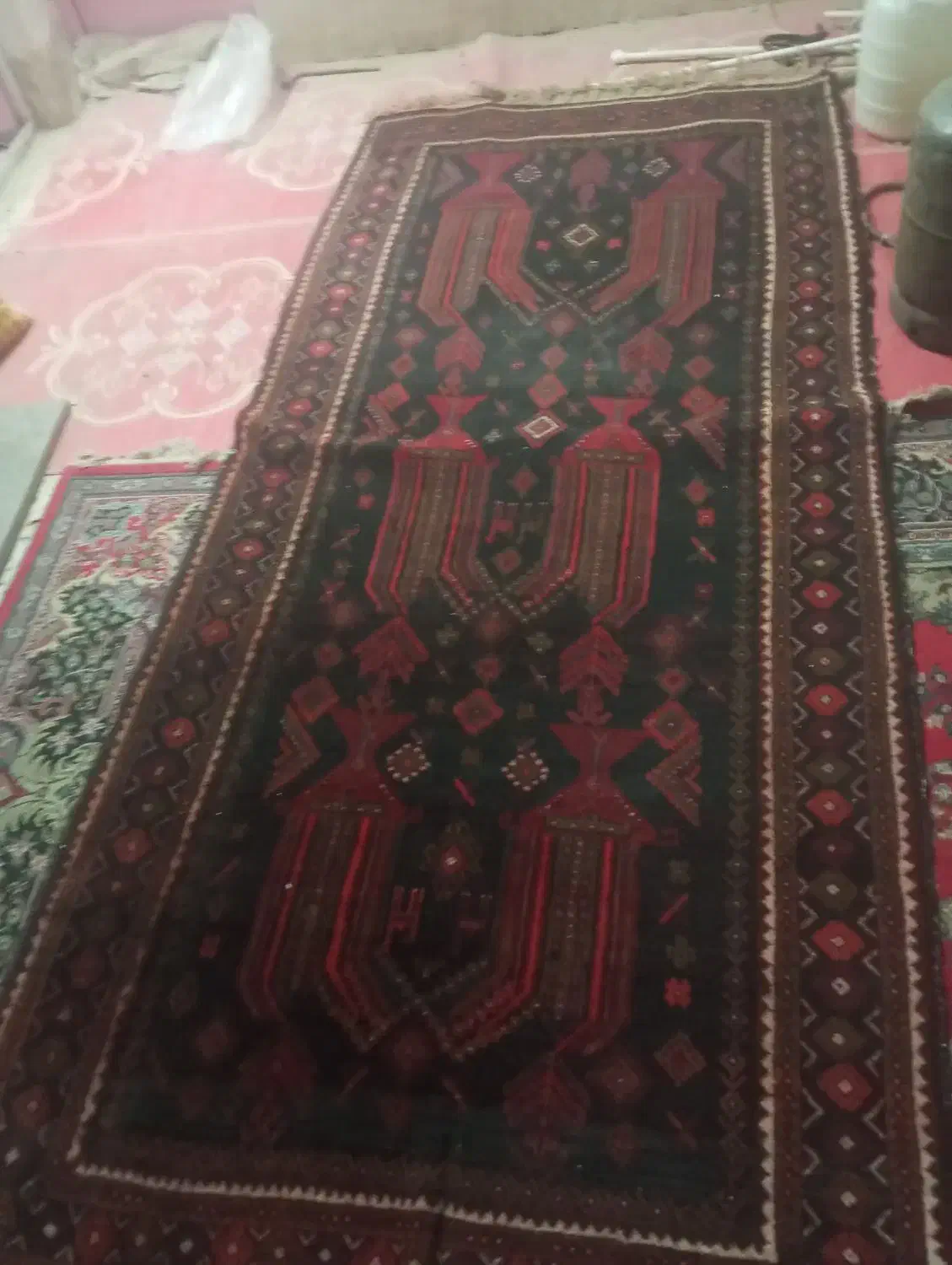 قالی دستباف بدون سوختگی و پارگی|فرش|زابل, |دیوار