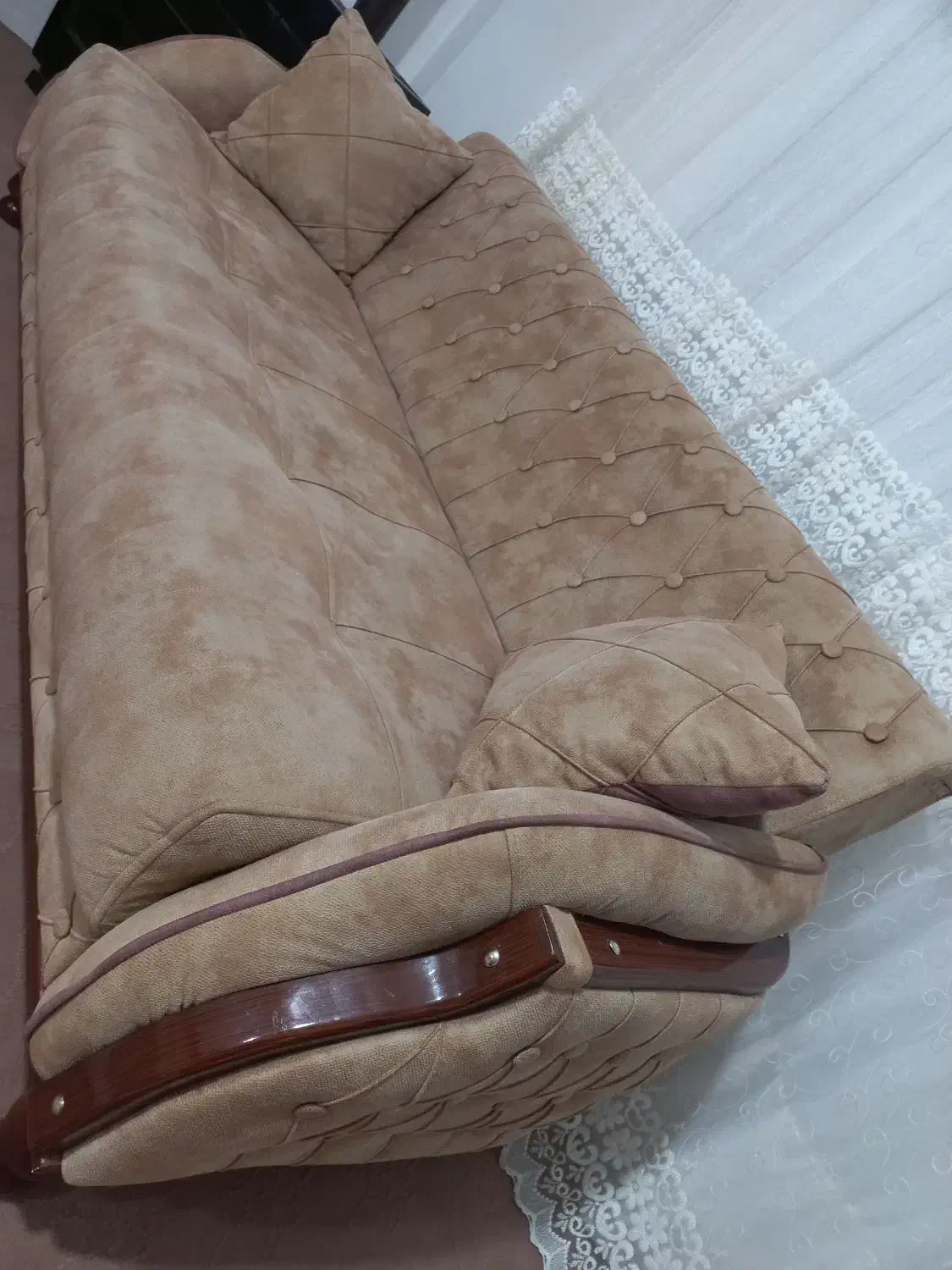 مبل ۸ نفره سفارشی فنردار وابر۳۰ کیلویی در حد نو|مبلمان خانگی و میز عسلی|شوط, |دیوار