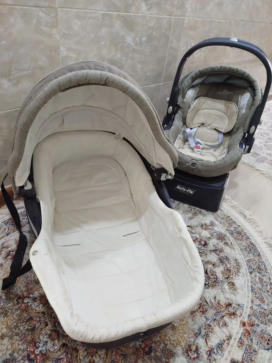 ست کالسکه سه تیکه چیکو اصل کمکارکرد|کالسکه و لوازم جانبی|تبریز, |دیوار