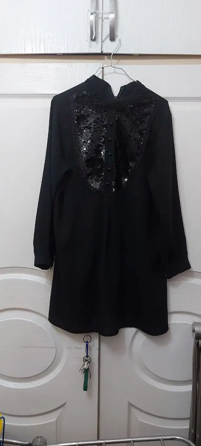 لباس مجلسی مشکی کوتاه|لباس|تهران, بلورسازی|دیوار