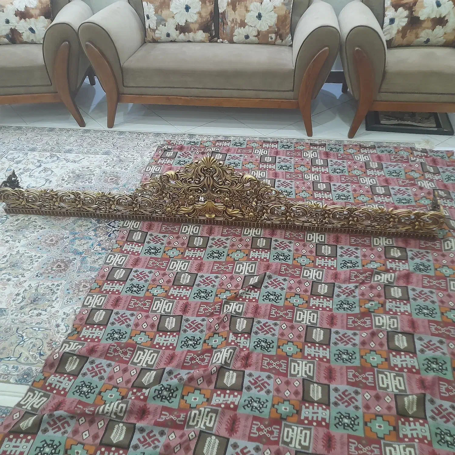 کتیبه کاملا سالم و نو|پرده، رانر، رومیزی|رشت, پیرسرا|دیوار