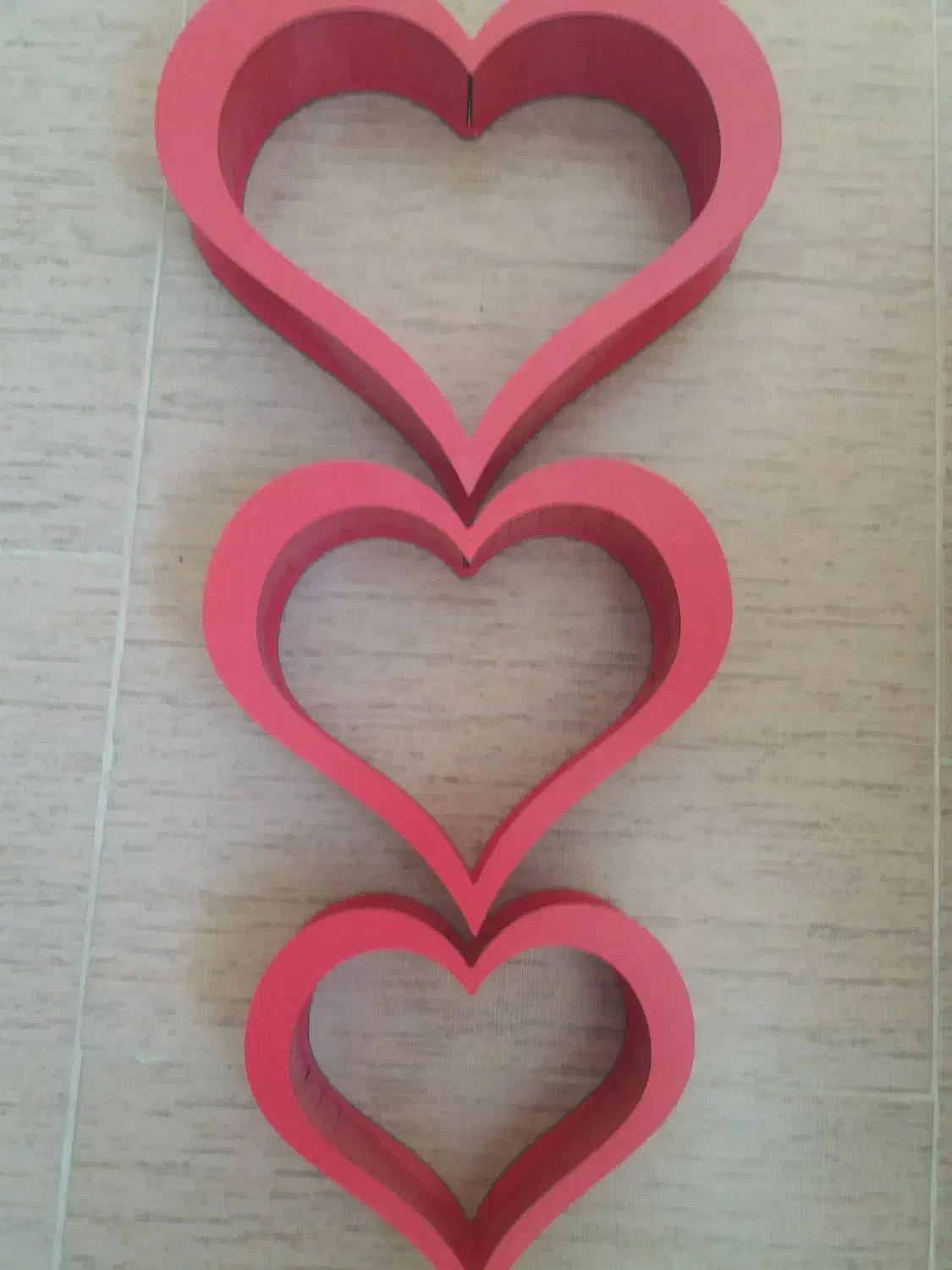 باکس قلبی چوبی سه تیکه با جاکلیدی قلبی|صنایع دستی و سایر لوازم تزئینی|نهاوند, |دیوار