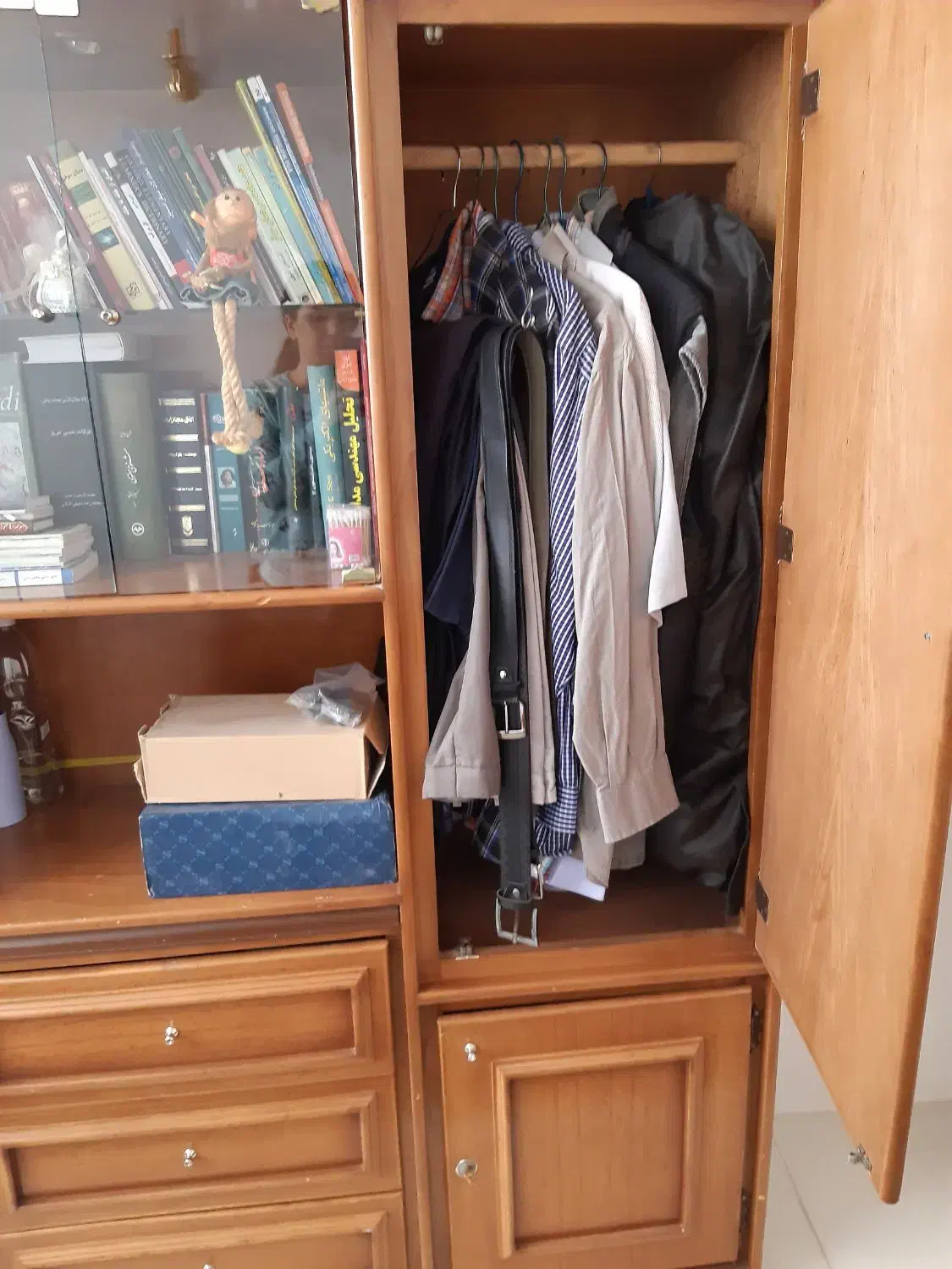 کمد چوبی|کتابخانه، شلف، قفسه‌های دیواری|تبریز, |دیوار