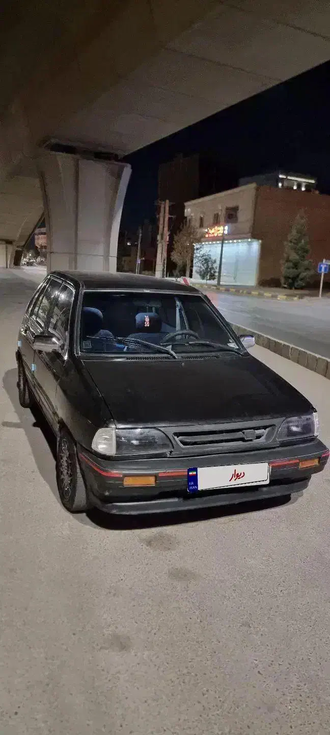 پراید هاچبک مشکی بی‌رنگ، کم‌کار و سالم|خودرو سواری و وانت|کرمان, |دیوار