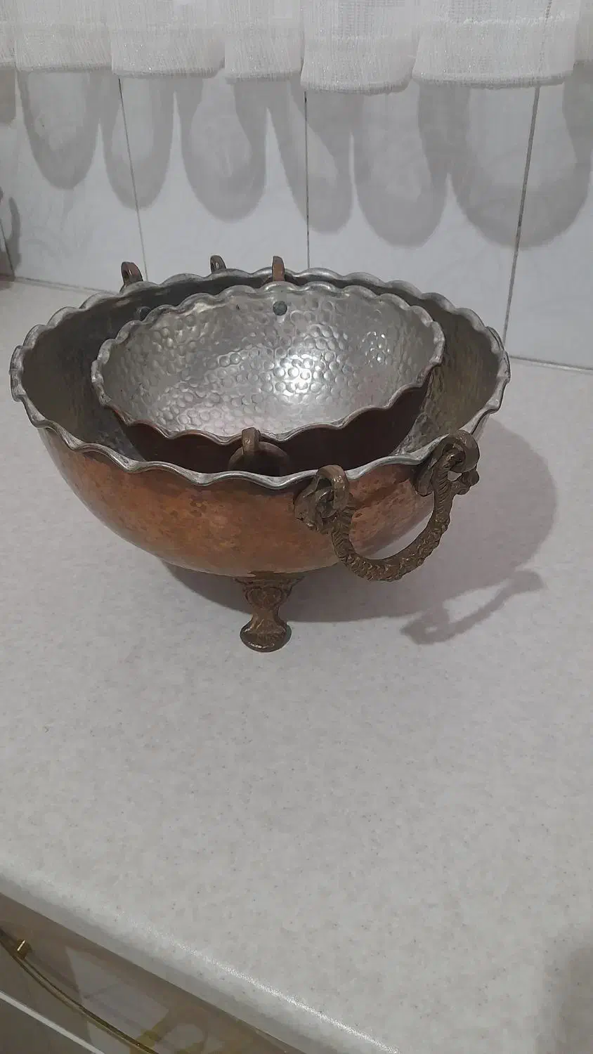 میوه خوری مس|ظروف سرو و پذیرایی|قم, باجک دو|دیوار