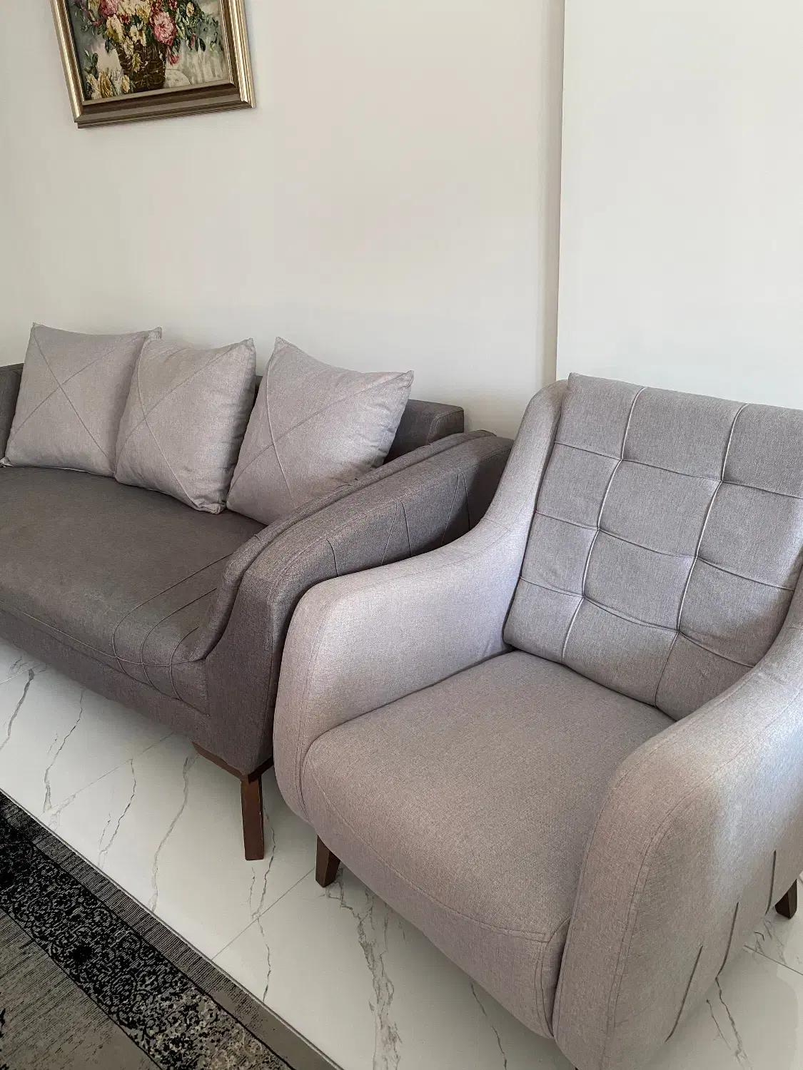 مبلمان راحتی ۷ نفره در حد نو|مبلمان خانگی و میز عسلی|پردیس, فاز ۱۱|دیوار