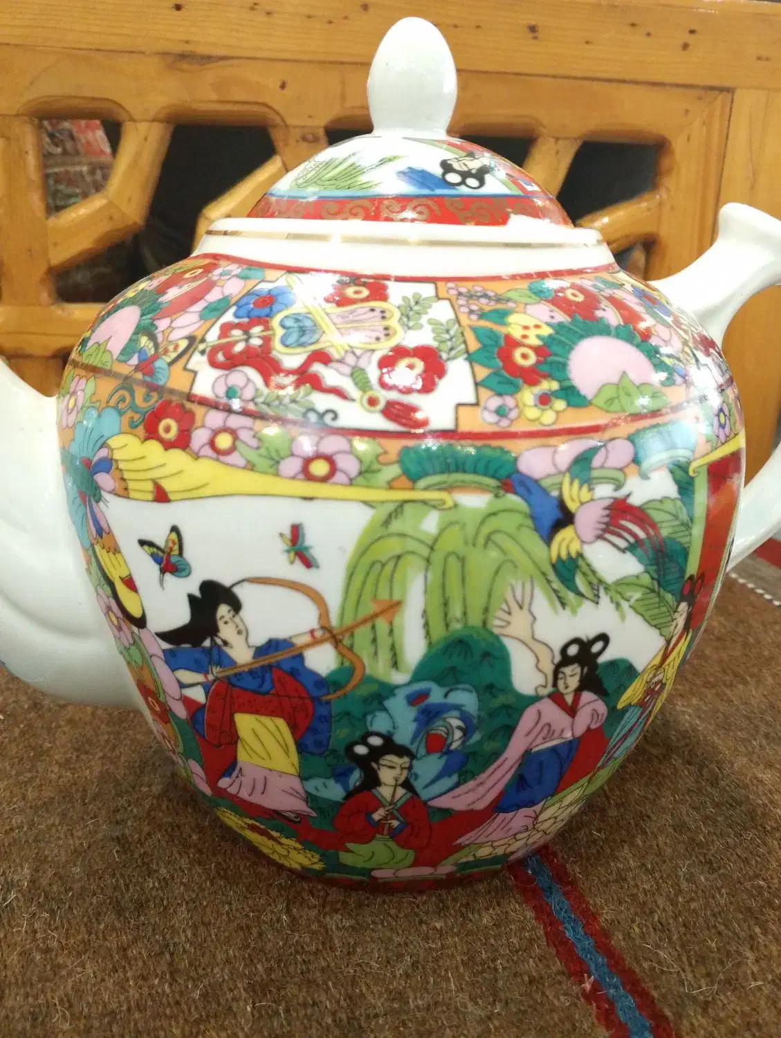 قوری گل مرغی سایز بزرگ|قوری، کتری، قهوه‌ساز دستی|گرگان, |دیوار