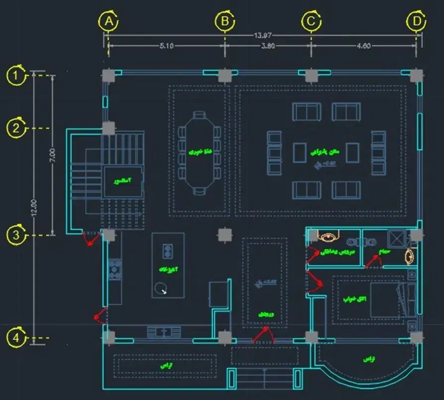 نقشه کشی طراحی ویلا کلبه محوطه اتوکد ازبیلت سازه|خدمات پیشه و مهارت|شیرگاه, |دیوار
