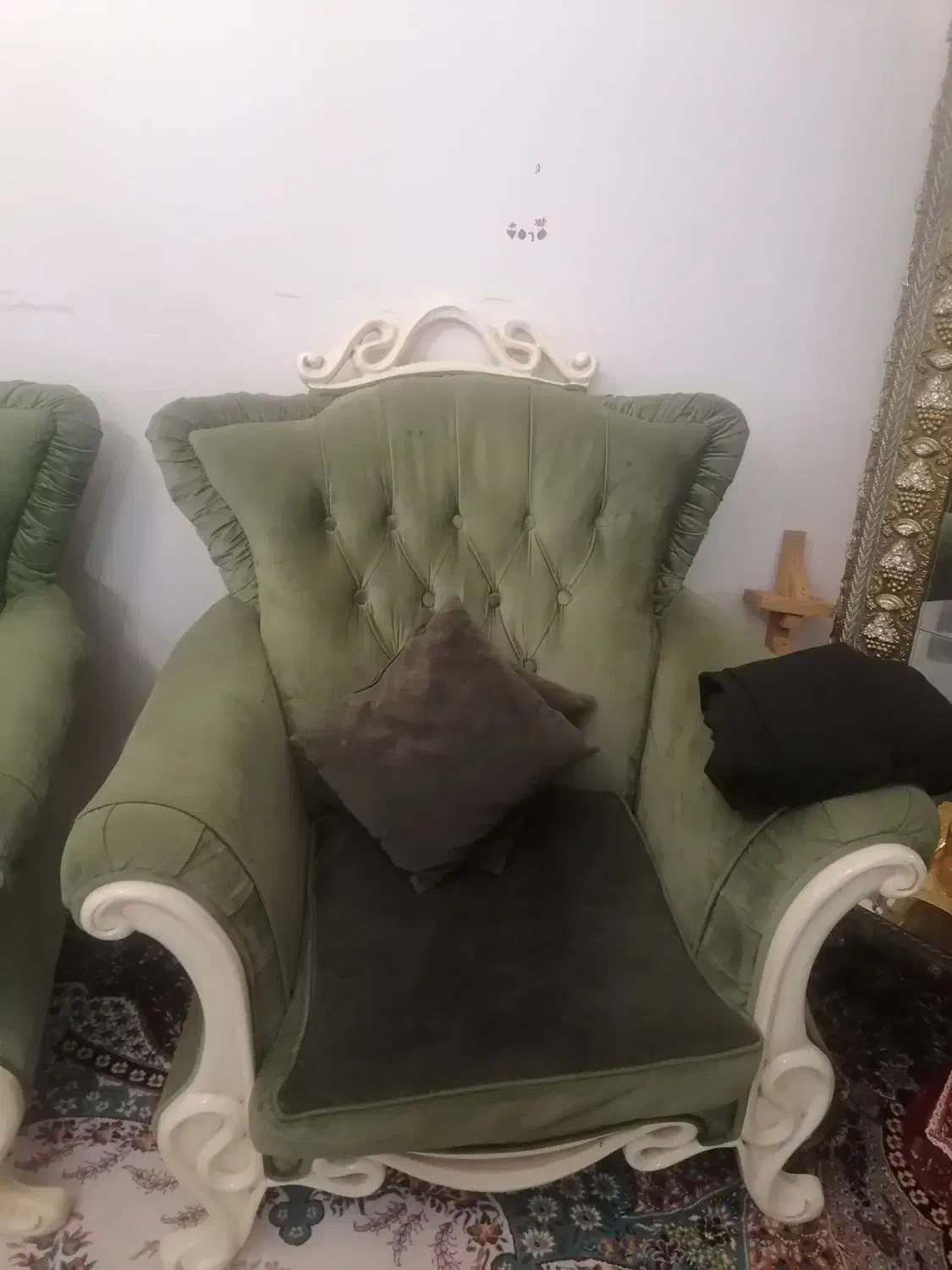 مبل7نفره چوب پارچه عالی|مبلمان خانگی و میز عسلی|شهریار, شهریار|دیوار