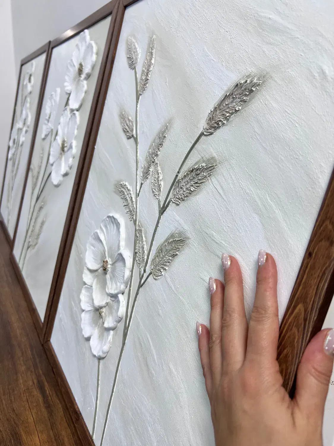 تابلوسه تیکه گل گندم|تابلو، نقاشی، عکس|لاهیجان, کوی خزر|دیوار