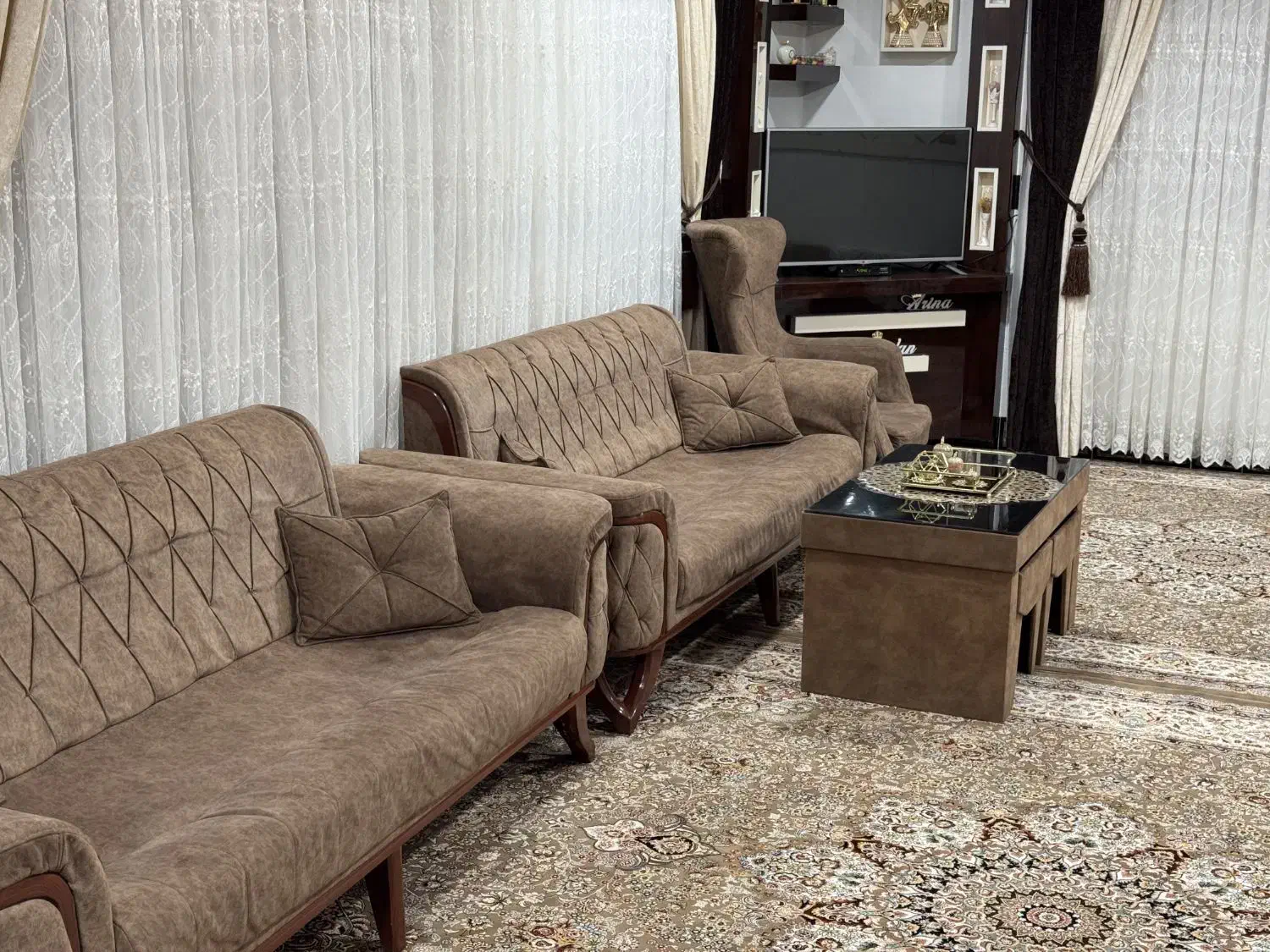 مبل قالی پشتی|فرش|بانه, |دیوار