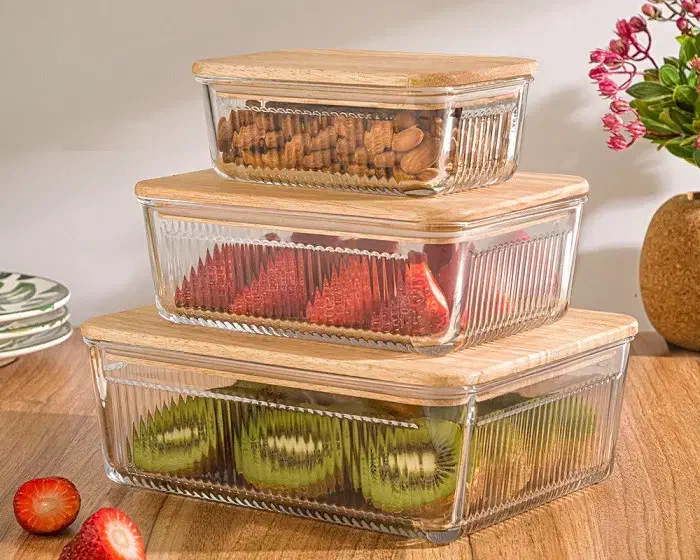 ظرف شیشه ای درب دار لیمون|ظروف نگهدارنده، پلاستیکی، یک‌بارمصرف|مشهد, زمرد|دیوار