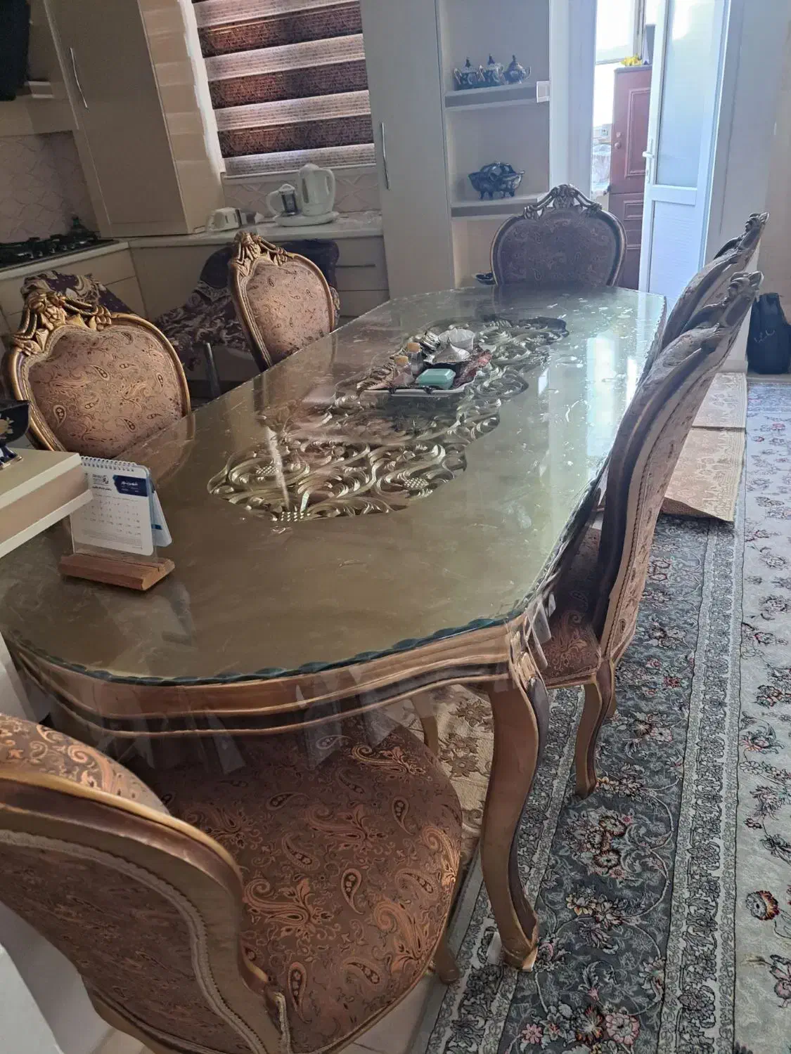 میز غذا خوری ۶ نفره|میز و صندلی غذاخوری|اردبیل, |دیوار