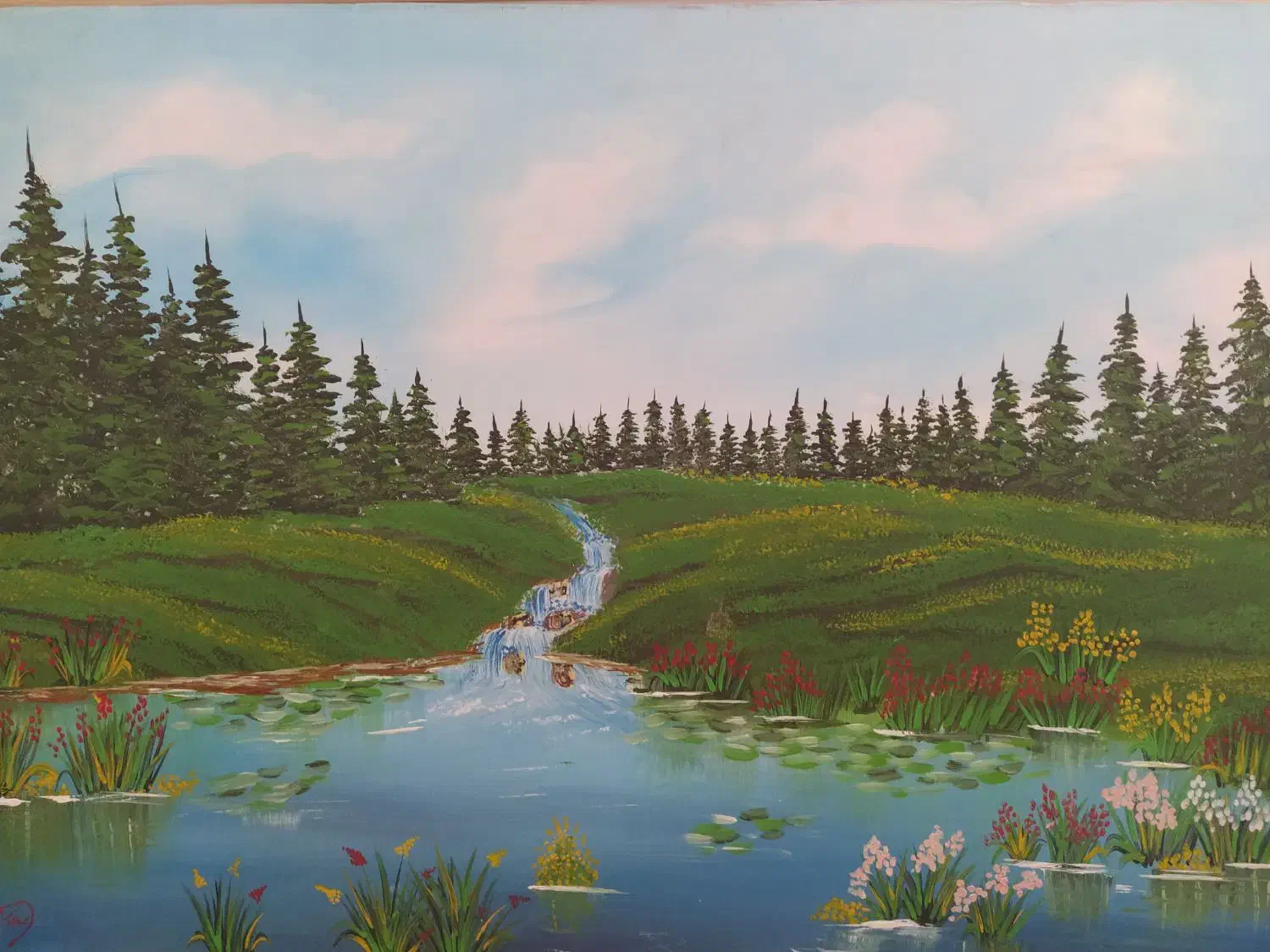 نقاشی رنگ روغن فقط هزینه بوم200تومان|تابلو، نقاشی، عکس|لاهیجان, انقلاب|دیوار