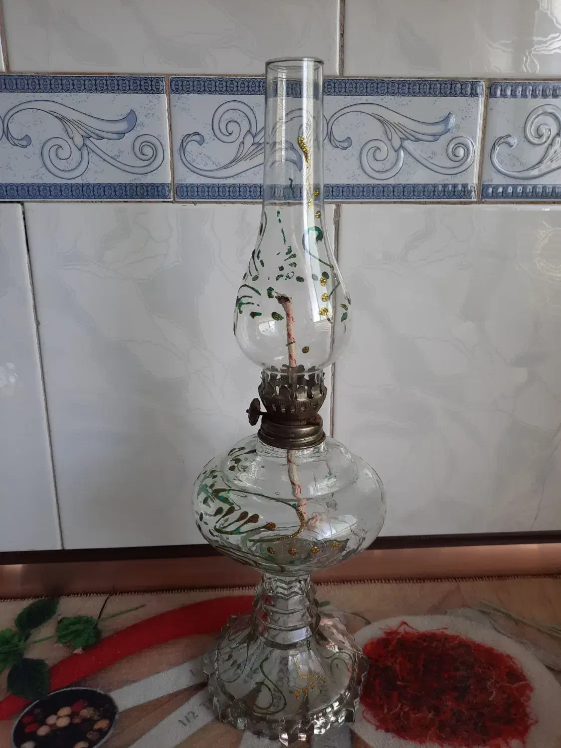 چراغ لمپه سایز بزرگ|کلکسیون اشیاء عتیقه|رباط‌کریم, رباط‌کریم|دیوار