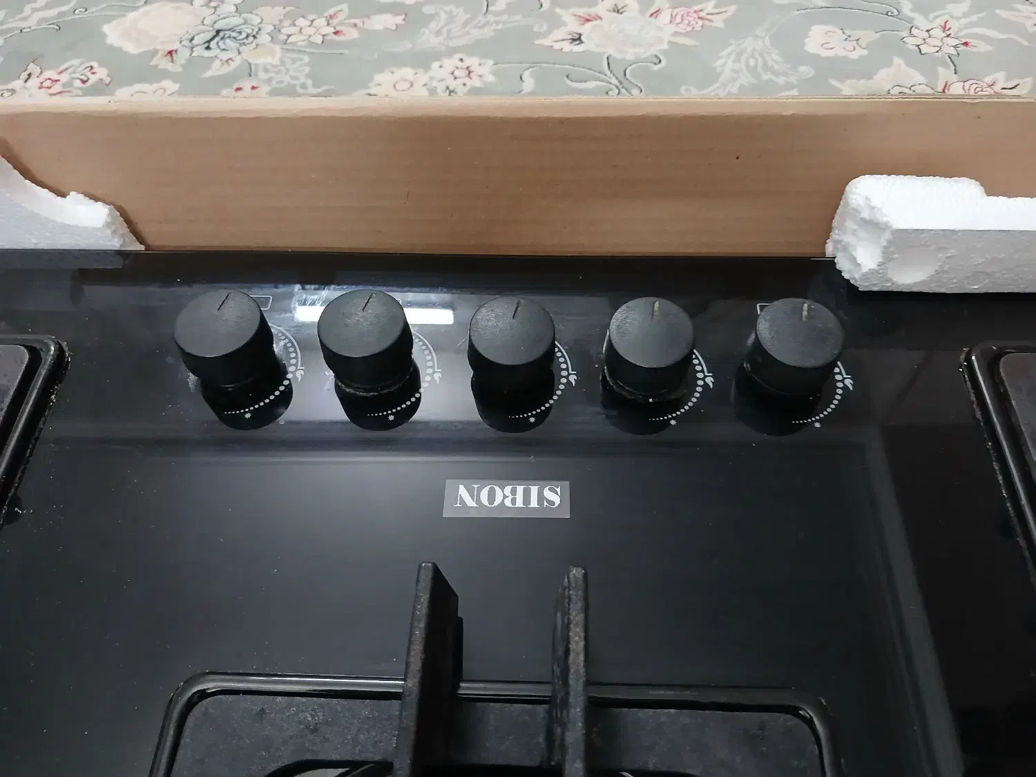 اجاق گازشیشه ای پنج شعله سیبن سالم|اجاق گاز و لوازم برقی پخت‌وپز|رباط‌کریم, رباط‌کریم|دیوار