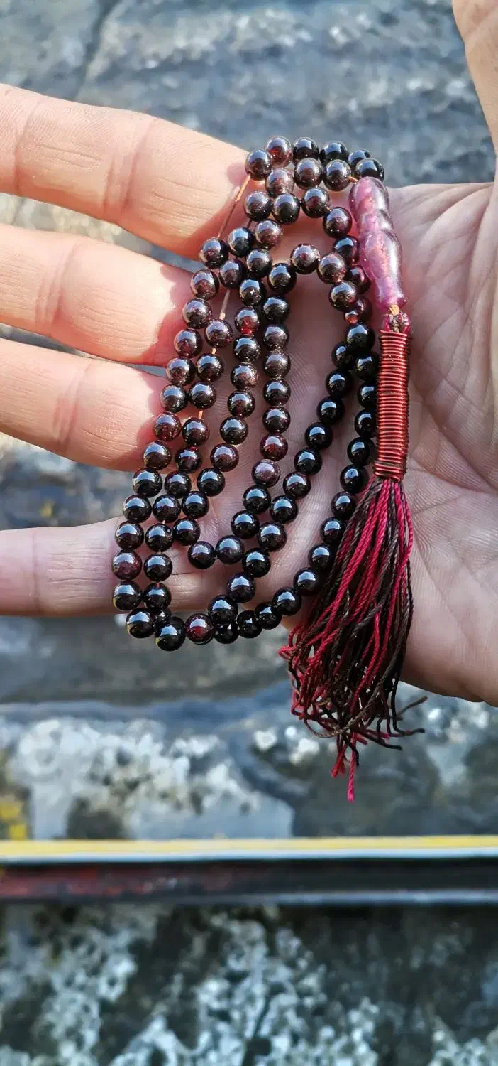 تسبیح سنگ یاقوت سیلان|جواهرات|کوهدشت, |دیوار