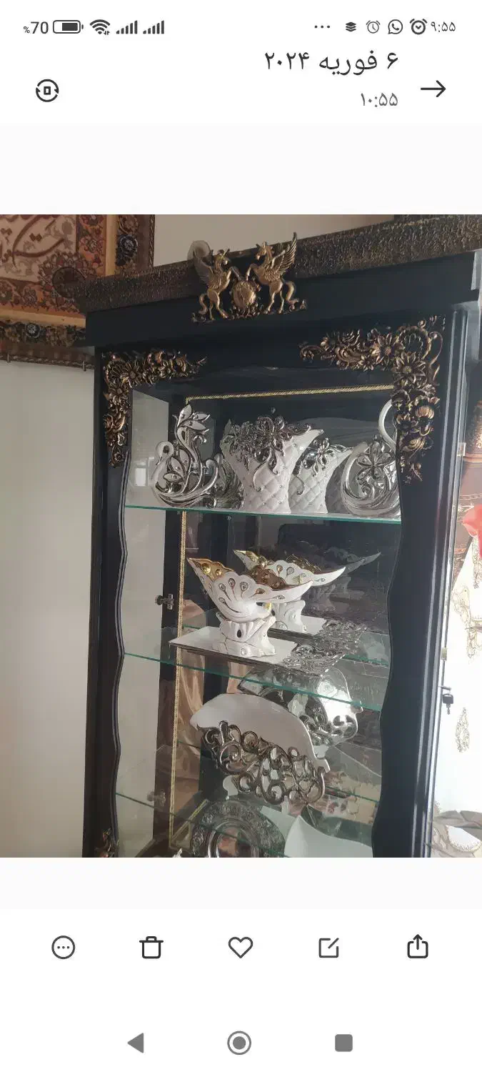 بوفه اعیان مشکی|بوفه، ویترین، کنسول|تبریز, |دیوار