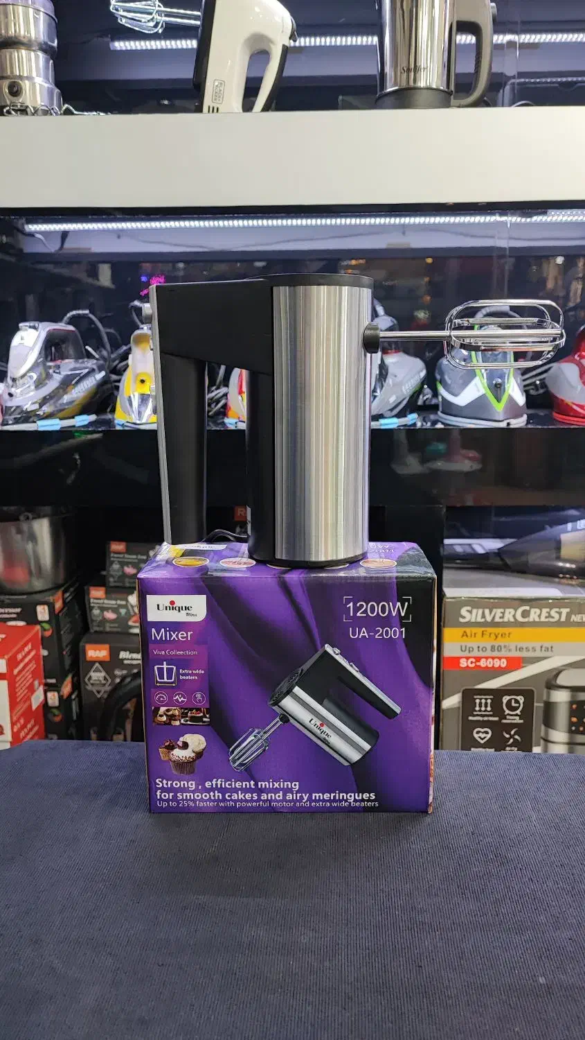 همزن برقی دستی همزن مخلوط کن ۱۲۰۰ وات یونیک Unique|خردکن، آسیاب، غذاساز|تبریز, |دیوار