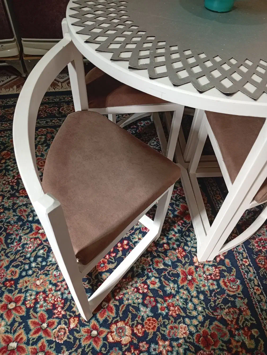 میز نهار خوری کمجا|میز و صندلی غذاخوری|زرند, |دیوار