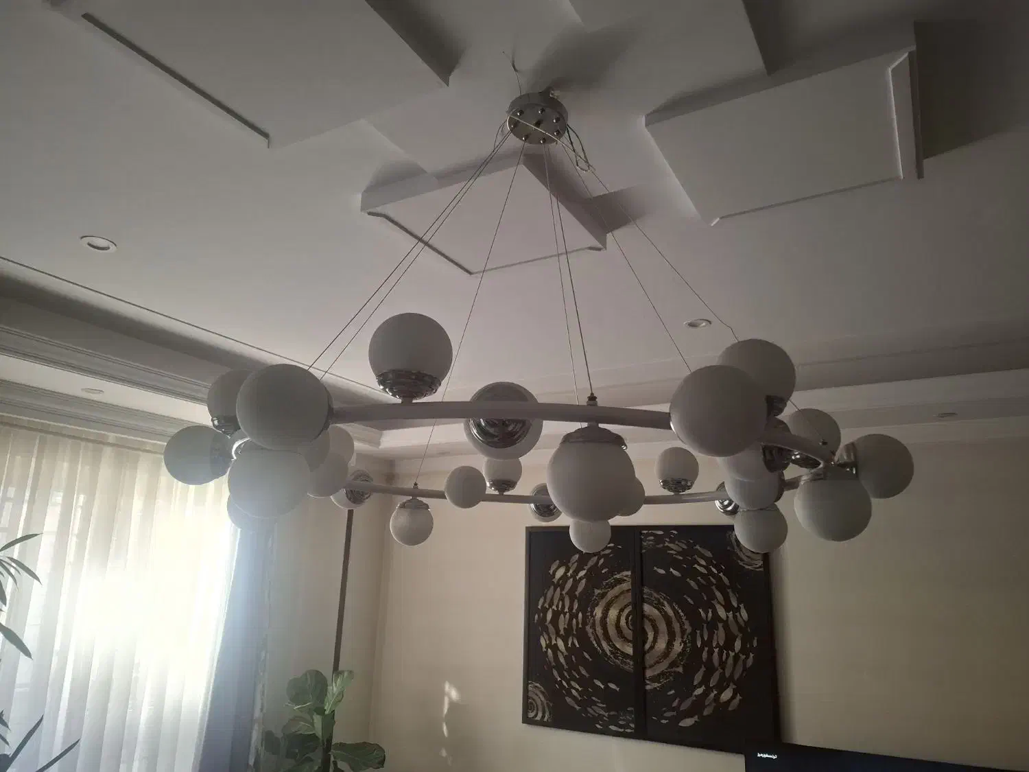 لوستر مولکولی 28 شاخه|لوستر و چراغ آویز|کرج, گلشهر|دیوار