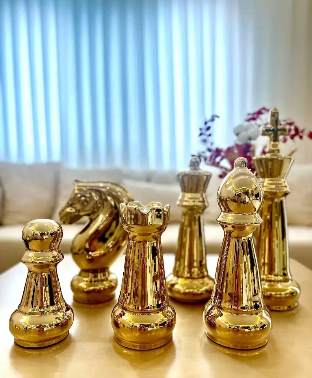 شطرنج لوکس طلایی دکوری جهیزیه فروش ویژه|مجسمه، تندیس، ماکت|قم, لسانی|دیوار