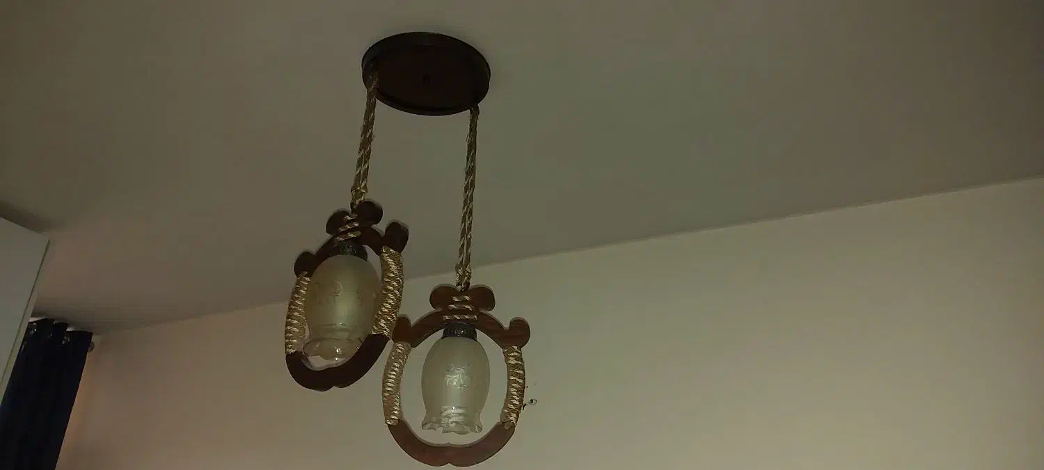 لوستر چوبی|لوستر و چراغ آویز|تهران, فدک|دیوار