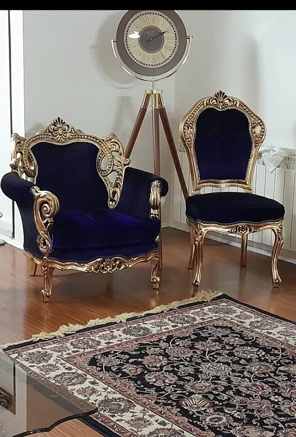 ست مبل استیل 9 نفره ورق طلا زیر قیمت|مبلمان خانگی و میز عسلی|تهران, قیام|دیوار