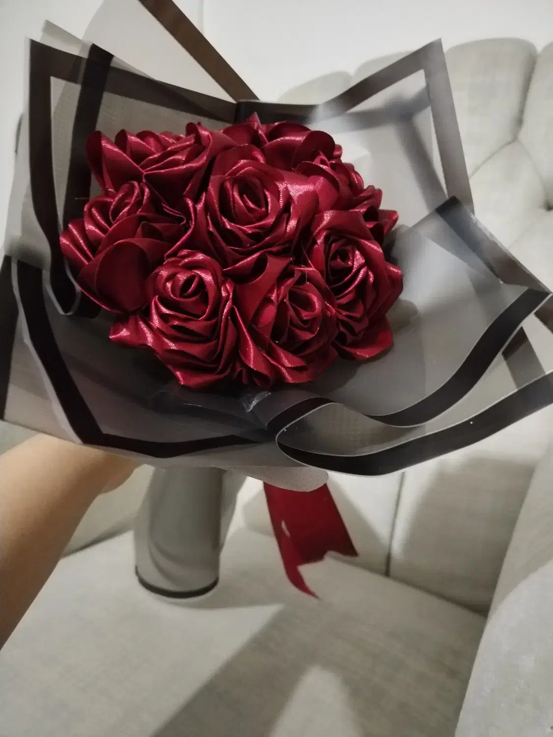 دسته گل 9 شاخه با تزیینات مناسب کادو|گل مصنوعی|مشهد, نوده|دیوار